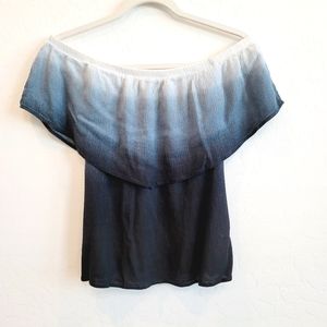 Ultra Flirt Ombre Off The Shoulder Blouse Top Women's Size Small